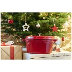 Staub Cocotte 30 Cm, Rund, Kirsch-Rot, Gusseisen -Zwilling Verkäufe 000011021