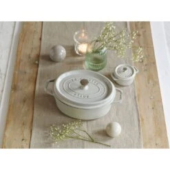 Staub Cocotte 23 Cm, Oval, Weisser Trüffel, Gusseisen -Zwilling Verkäufe 000019752