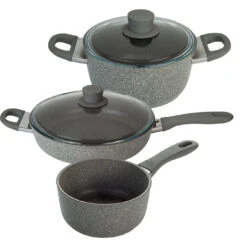 Ballarini Kochtopfset 3-TLG, Aluminium, Granitium Extreme