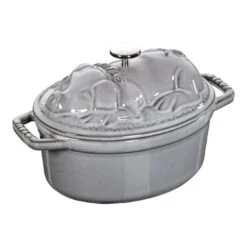 Staub Cocotte 17 Cm, Oval, Graphit-Grau, Gusseisen