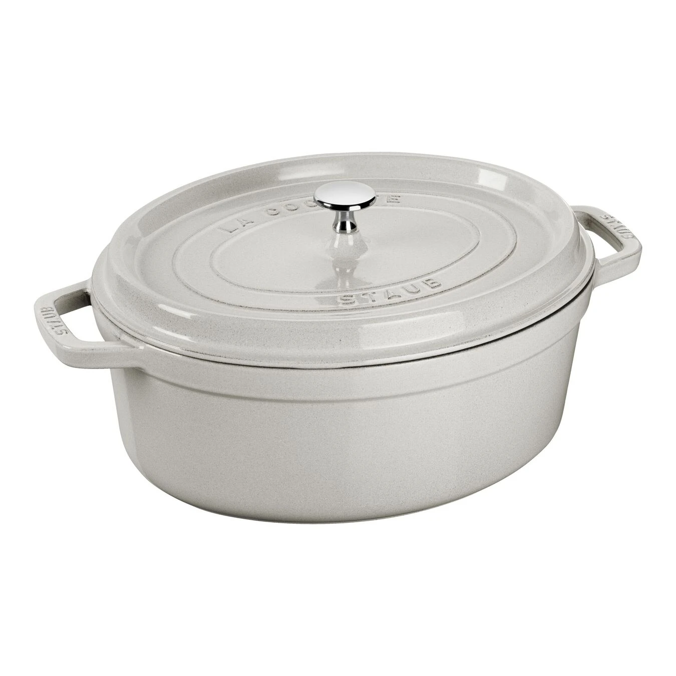 Staub Cocotte 37 Cm, Oval, Weisser Trüffel, Gusseisen 3 Staub Cocotte 37 Cm, Oval, Weisser Trüffel, Gusseisen