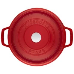 Staub Cocotte Tief 24 Cm, Rund, Kirsch-Rot, Gusseisen -Zwilling Verkäufe 40501485 3