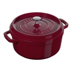 Staub Cocotte 28 Cm, Rund, Bordeaux, Gusseisen