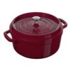 Staub Cocotte 20 Cm, Rund, Bordeaux, Gusseisen