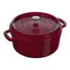 Staub Cocotte 24 Cm, Rund, Bordeaux, Gusseisen