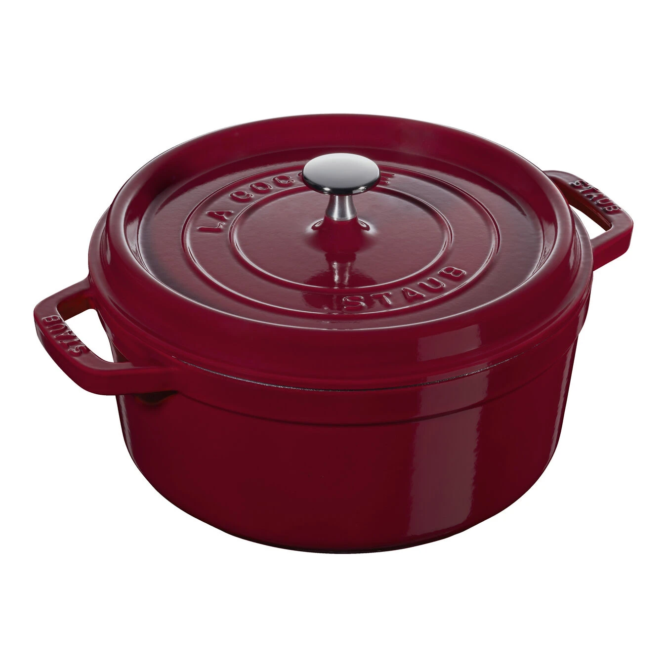 Staub Cocotte 24 Cm, Rund, Bordeaux, Gusseisen 3 Staub Cocotte 24 Cm, Rund, Bordeaux, Gusseisen