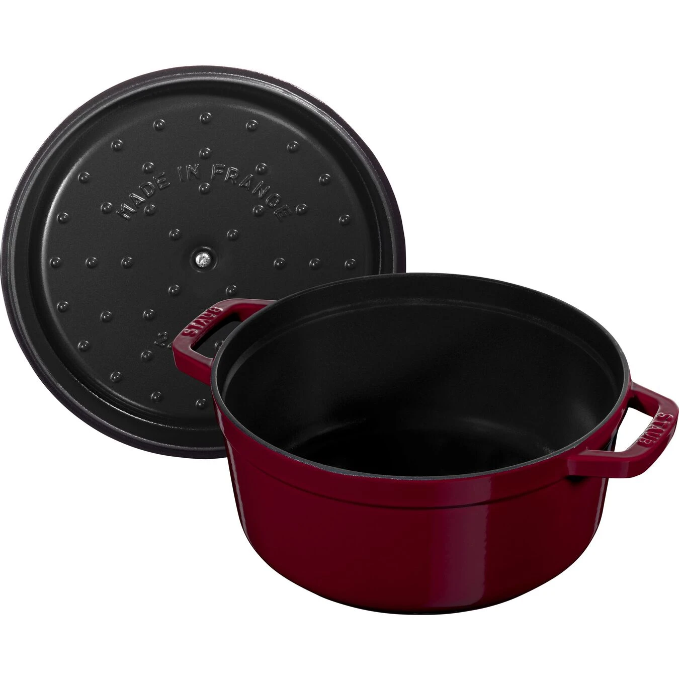 Staub Cocotte 24 Cm, Rund, Bordeaux, Gusseisen 7 Staub Cocotte 24 Cm, Rund, Bordeaux, Gusseisen – Bild 5