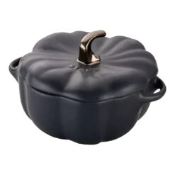 Staub Cocotte 15 Cm, Kürbis, Schwarz, Keramik
