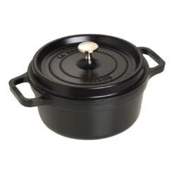 Staub Cocotte 22 Cm, Rund, Schwarz, Gusseisen