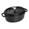 Staub Cocotte 29 Cm, Oval, Schwarz, Gusseisen