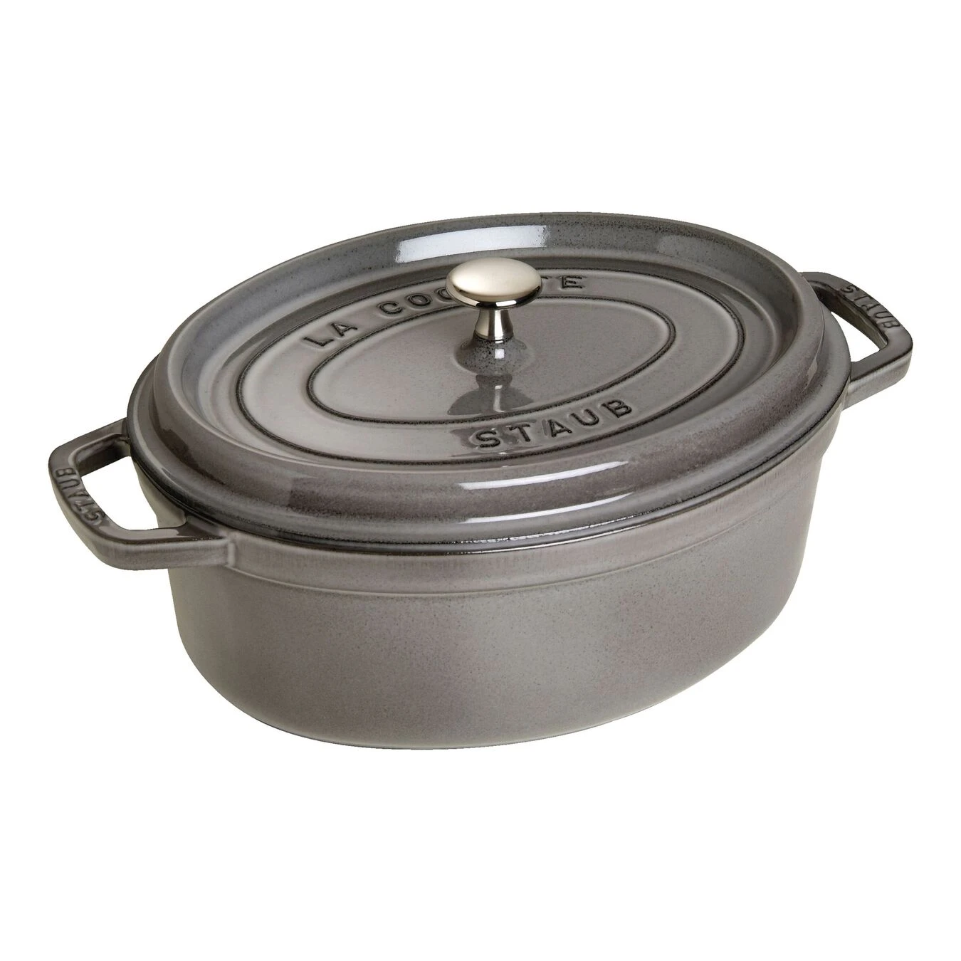 Staub Cocotte 29 Cm, Oval, Graphit-Grau, Gusseisen 3 Staub Cocotte 29 Cm, Oval, Graphit-Grau, Gusseisen
