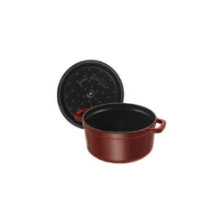 Staub Cocotte 22 Cm, Rund, Grenadine-Rot, Gusseisen -Zwilling Verkäufe 40509 355 0 5 1