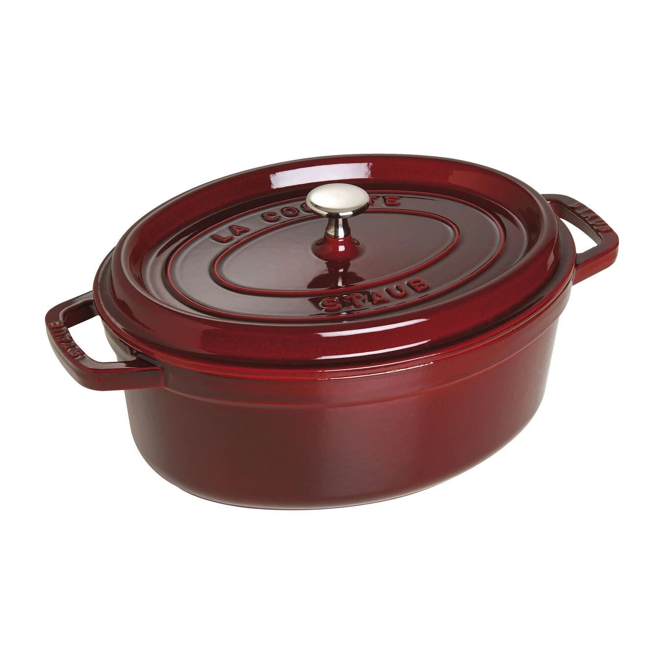Staub Cocotte 31 Cm, Oval, Grenadine-Rot, Gusseisen 4 Staub Cocotte 31 Cm, Oval, Grenadine-Rot, Gusseisen – Bild 2