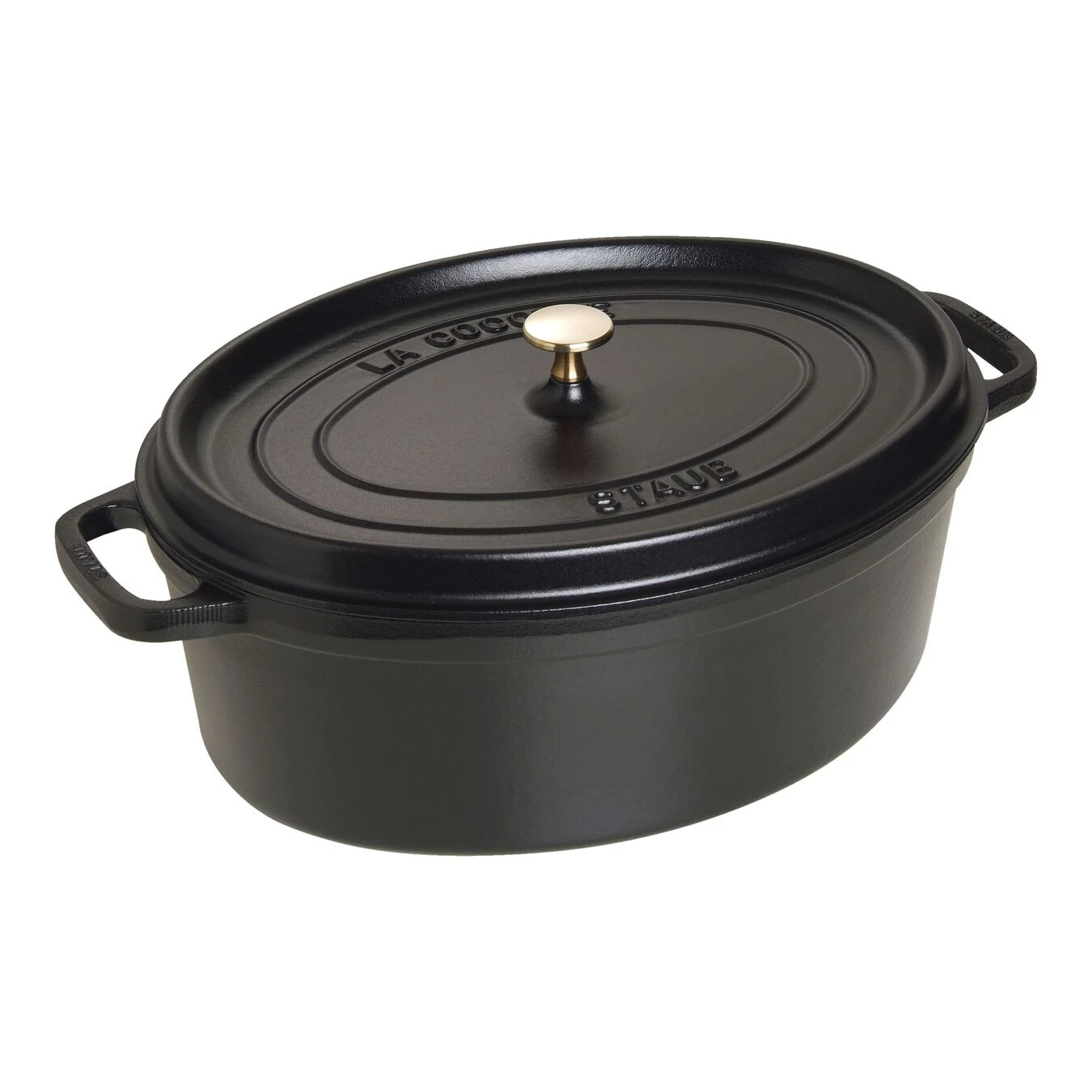 Staub Cocotte 37 Cm, Oval, Schwarz, Gusseisen 3 Staub Cocotte 37 Cm, Oval, Schwarz, Gusseisen