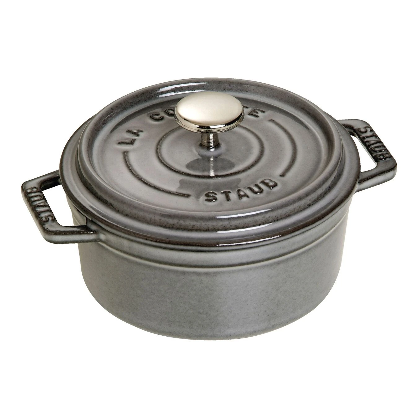 Staub Cocotte 12 Cm, Rund, Graphit-Grau, Gusseisen 3 Staub Cocotte 12 Cm, Rund, Graphit-Grau, Gusseisen