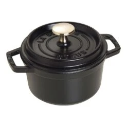 Staub Cocotte 14 Cm, Rund, Schwarz, Gusseisen