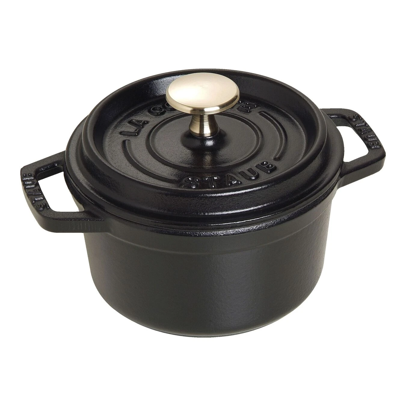Staub Cocotte 14 Cm, Rund, Schwarz, Gusseisen 3 Staub Cocotte 14 Cm, Rund, Schwarz, Gusseisen