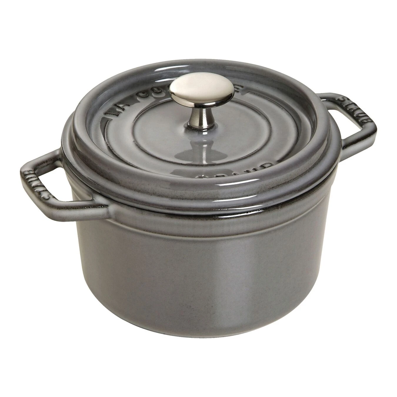 Staub Cocotte 16 Cm, Rund, Graphit-Grau, Gusseisen 3 Staub Cocotte 16 Cm, Rund, Graphit-Grau, Gusseisen