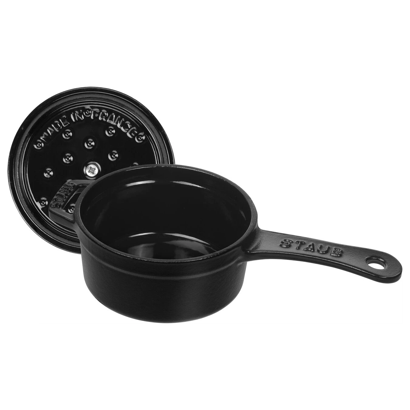 Staub Mini Stieltopf 10 Cm, Gusseisen, Schwarz 4 Staub Mini Stieltopf 10 Cm, Gusseisen, Schwarz – Bild 2