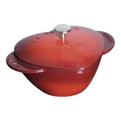 Staub Cocotte 20 Cm, Herz, Kirsch-Rot, Gusseisen