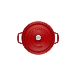 Staub Cocotte 26 Cm, Rund, Kirsch-Rot, Gusseisen -Zwilling Verkäufe 40509 814 0 2 3