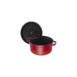 Staub Cocotte 26 Cm, Rund, Kirsch-Rot, Gusseisen -Zwilling Verkäufe 40509 814 0 5 4
