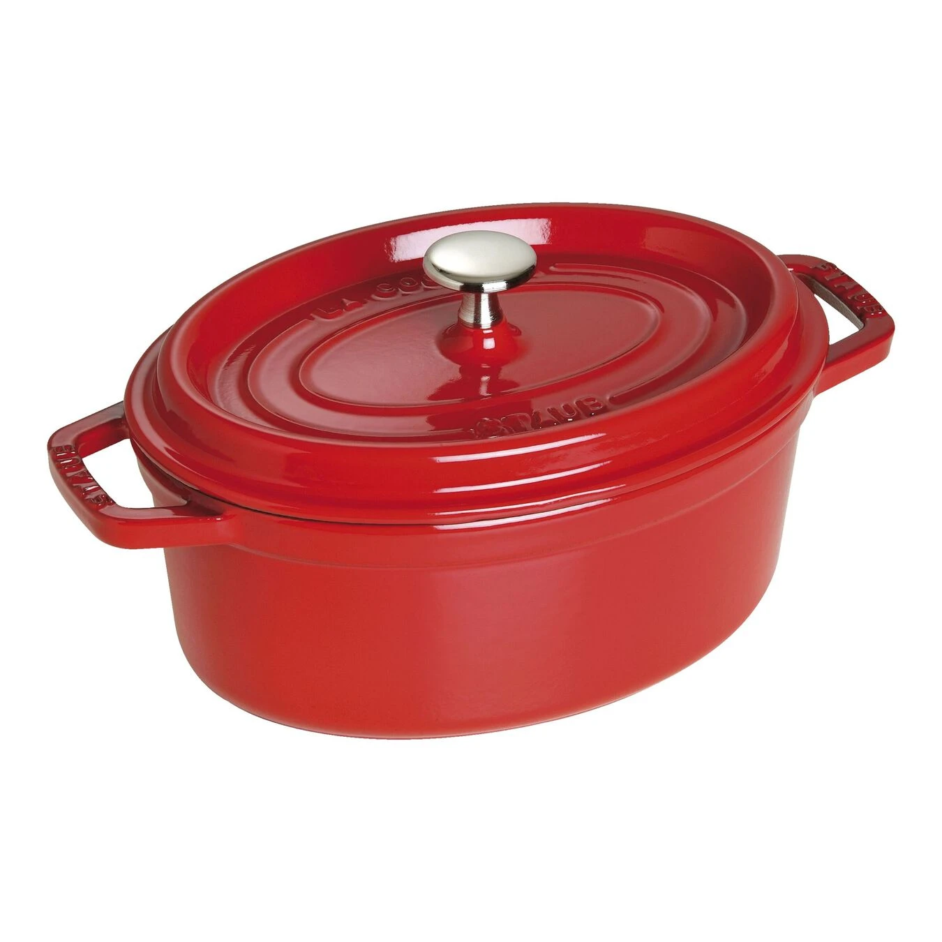 Staub Cocotte 23 Cm, Oval, Kirsch-Rot, Gusseisen 3 Staub Cocotte 23 Cm, Oval, Kirsch-Rot, Gusseisen