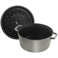 Staub Cocotte 30 Cm, Rund, Graphit-Grau, Gusseisen -Zwilling Verkäufe 40509 862 0 000000883