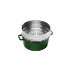 Staub Cocotte Mit Dämpfeinsatz 26 Cm, Rund, Basilikum-Grün, Gusseisen -Zwilling Verkäufe 40510 603 0 2