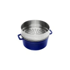 Staub Cocotte Mit Dämpfeinsatz 26 Cm, Rund, Dunkelblau, Gusseisen -Zwilling Verkäufe 40510 604 0 3