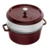 Staub Cocotte Mit Dämpfeinsatz 26 Cm, Rund, Grenadine-Rot, Gusseisen -Zwilling Verkäufe 40510600