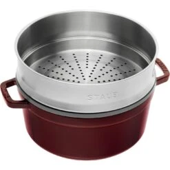 Staub Cocotte Mit Dämpfeinsatz 26 Cm, Rund, Grenadine-Rot, Gusseisen -Zwilling Verkäufe 40510600 1