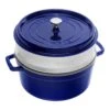 Staub Cocotte Mit Dämpfeinsatz 26 Cm, Rund, Dunkelblau, Gusseisen -Zwilling Verkäufe 40510604