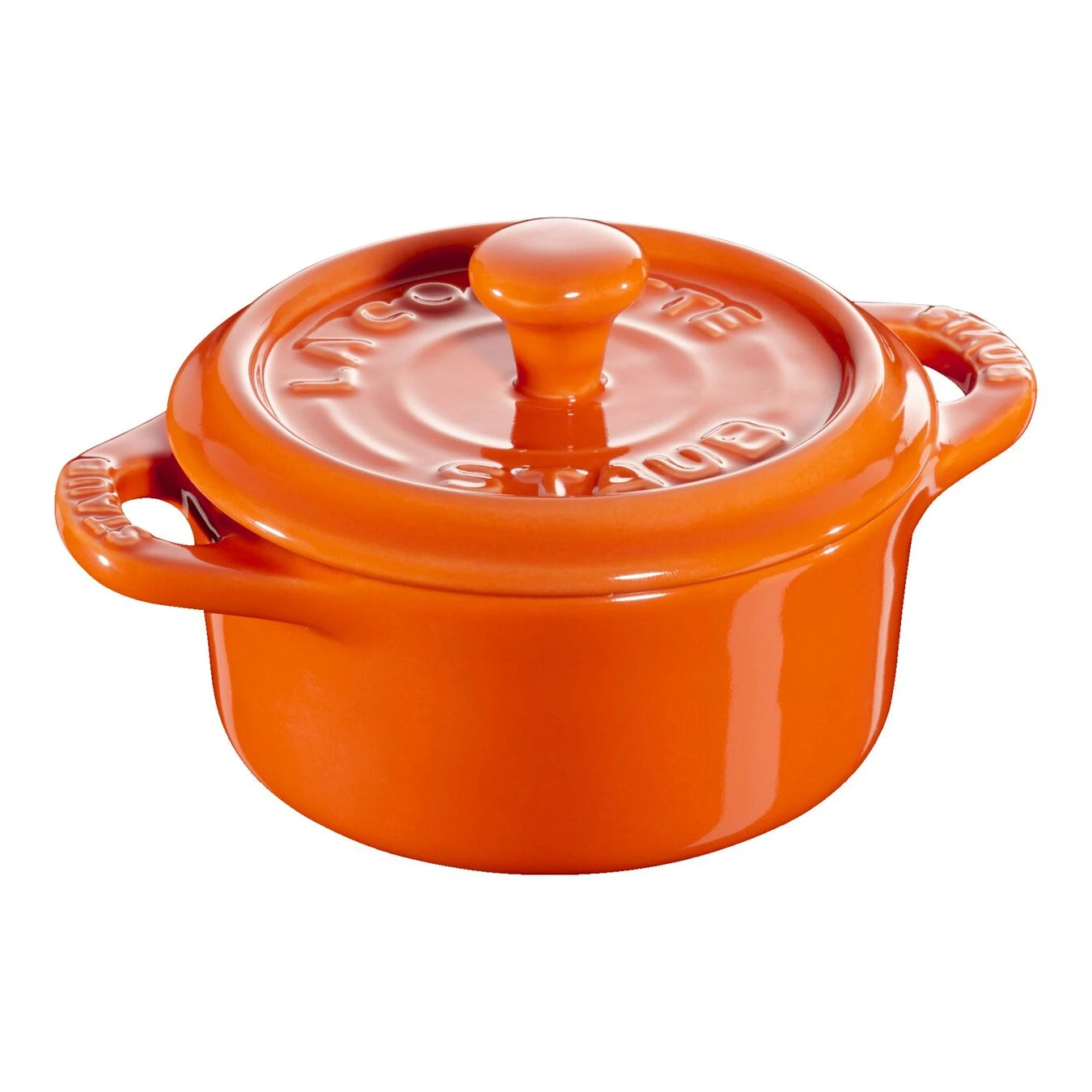 Staub Mini Cocotte 10 Cm, Rund, Orange, Keramik 3 Staub Mini Cocotte 10 Cm, Rund, Orange, Keramik