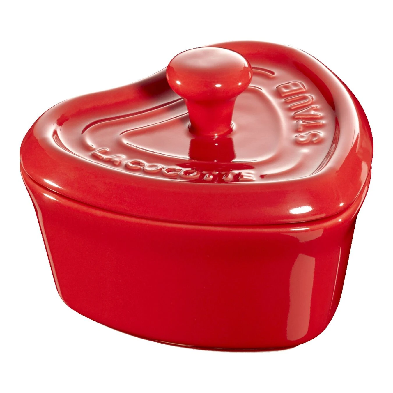 Staub Mini Cocotte 9 Cm, Herz, Kirsch-Rot, Keramik 3 Staub Mini Cocotte 9 Cm, Herz, Kirsch-Rot, Keramik