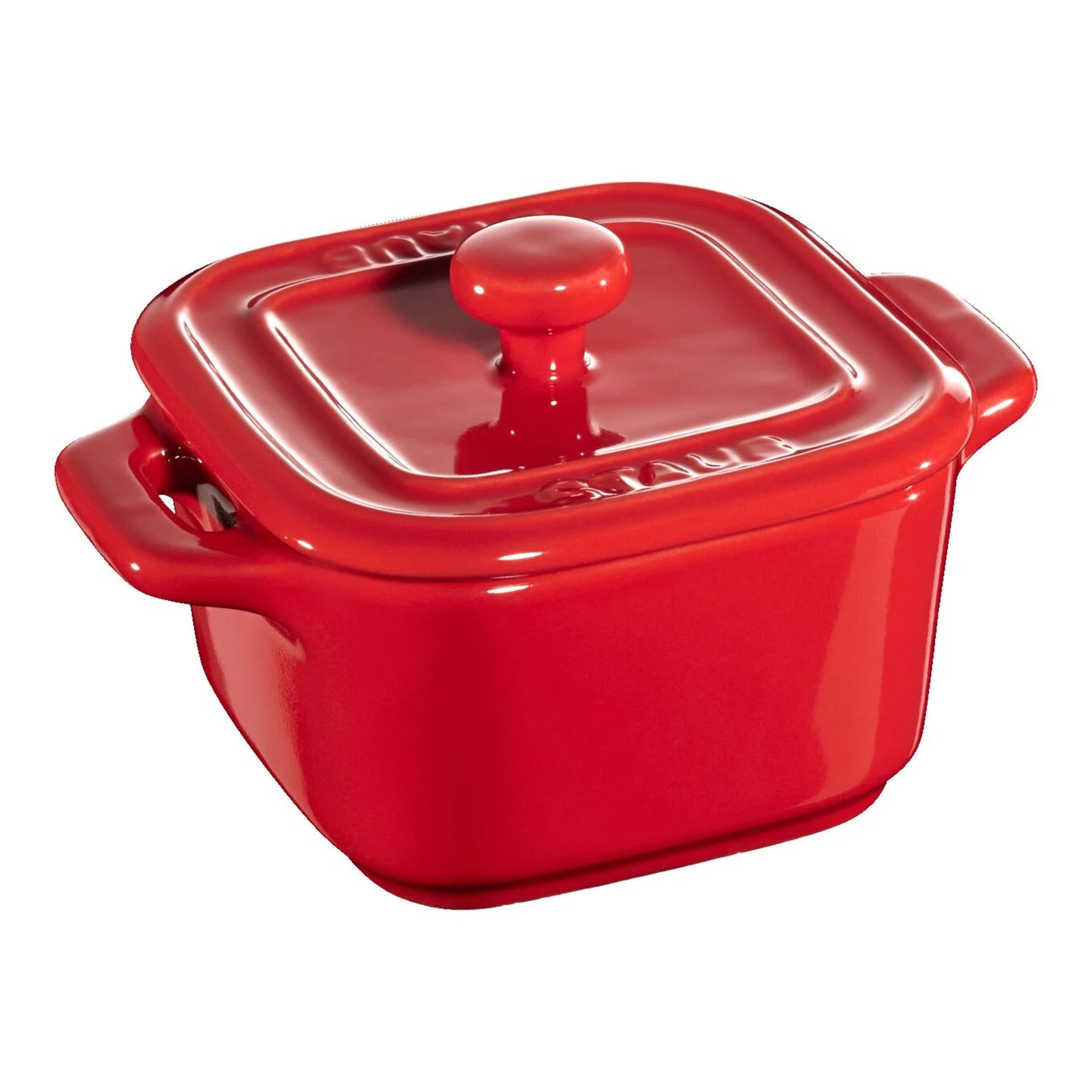 Staub XS Mini Cocotte Set 2-tlg, Quadratisch, Kirsch-Rot, Keramik 3 Staub XS Mini Cocotte Set 2-tlg, Quadratisch, Kirsch-Rot, Keramik