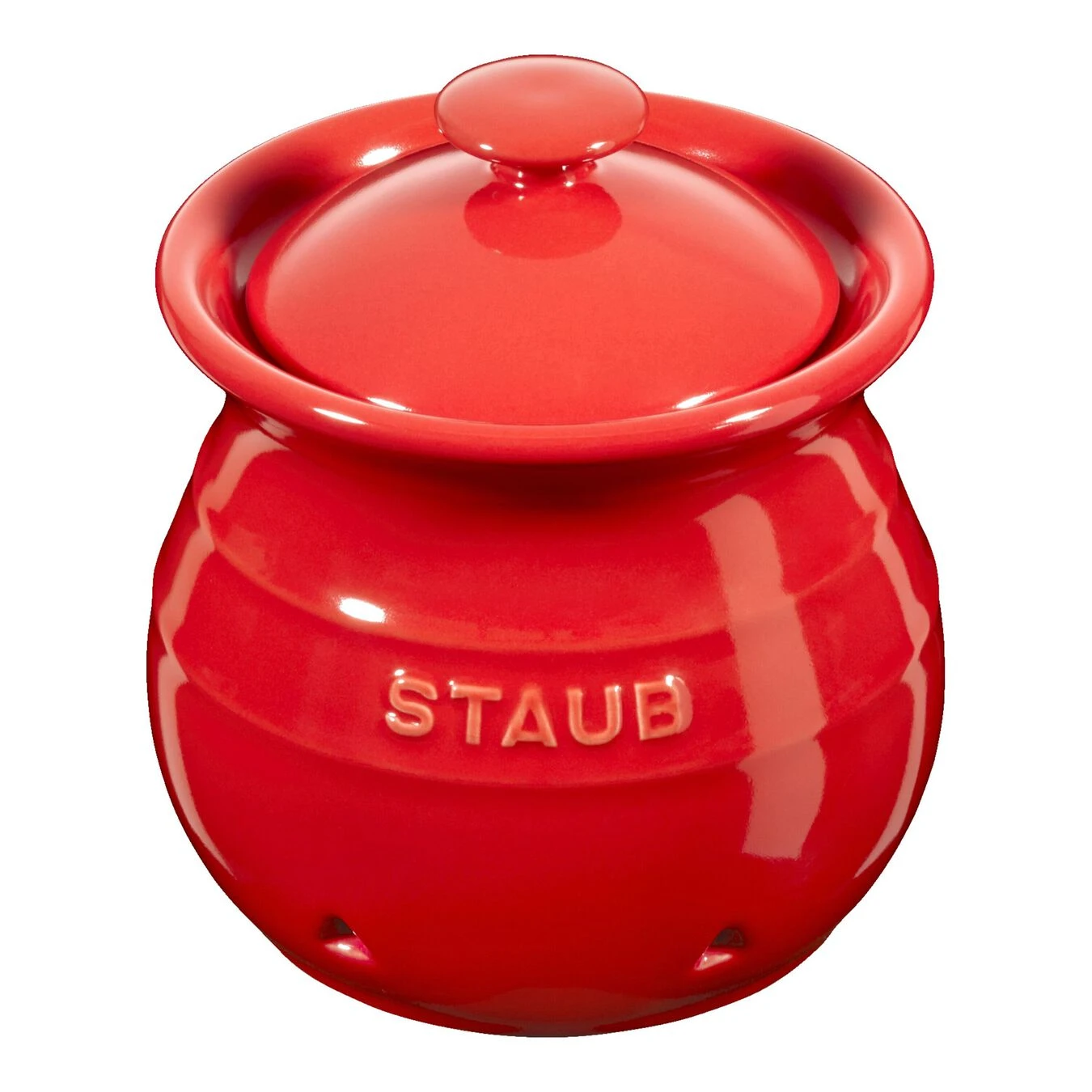 Staub Knoblauchbehälter Kirsch-Rot, Keramik 3 Staub Knoblauchbehälter Kirsch-Rot, Keramik