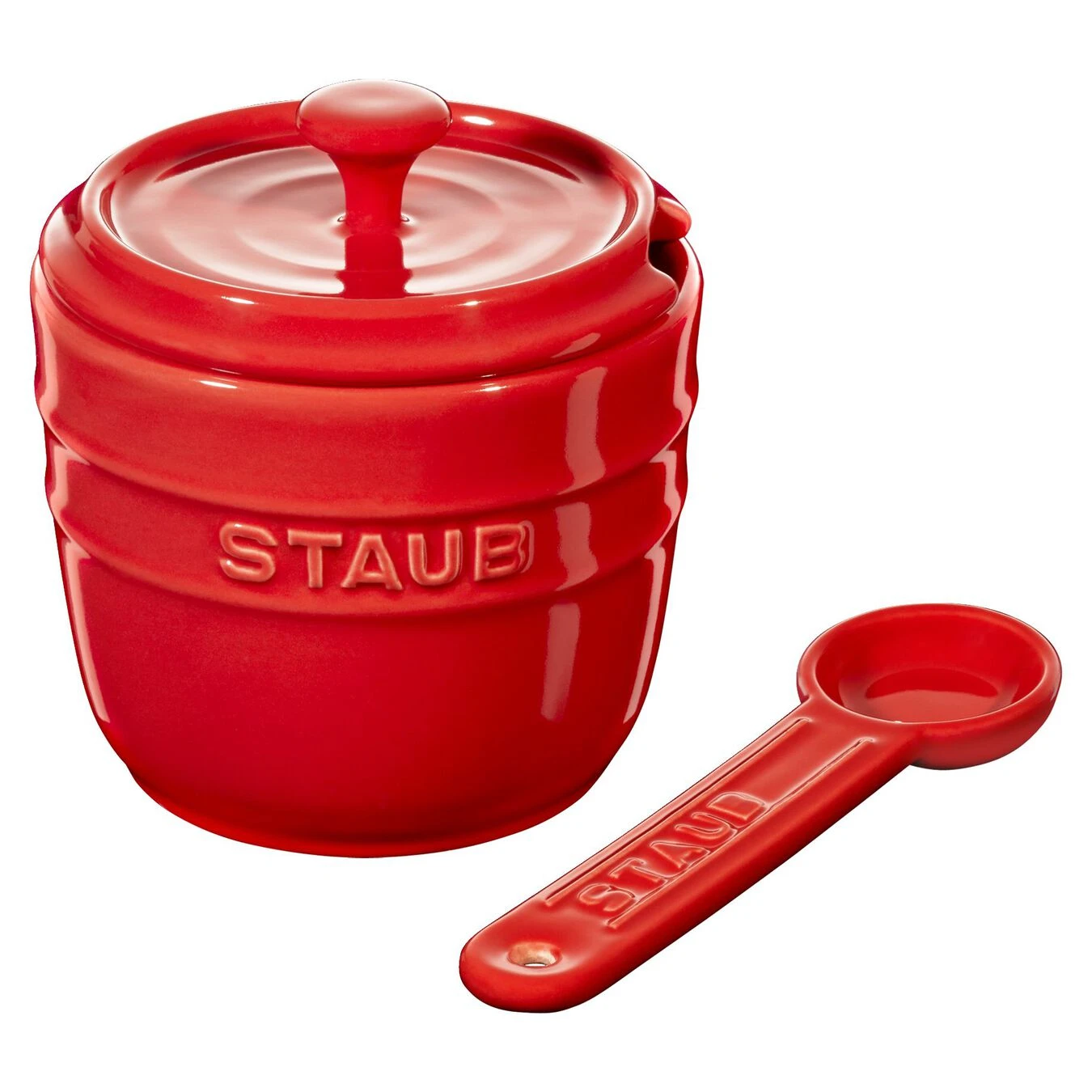 Staub Zuckerdose 9 Cm, Keramik, Kirsch-Rot 4 Staub Zuckerdose 9 Cm, Keramik, Kirsch-Rot – Bild 2