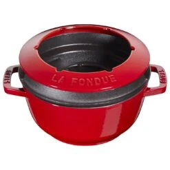 Staub Fondue Set, 18cm, Kirschrot Innen Cremefarben 18 Cm, Kirsch-Rot -Zwilling Verkäufe 40511 974 0 4