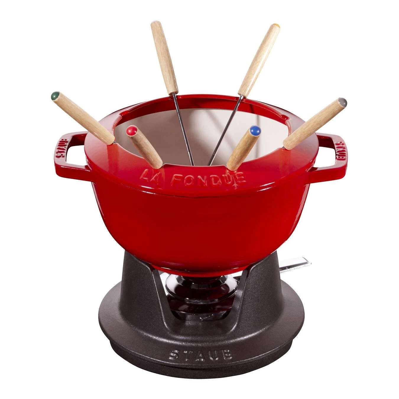 Staub Fondue Set 20 Cm, Kirsch-Rot 3 Staub Fondue Set 20 Cm, Kirsch-Rot