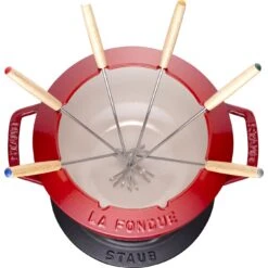 Staub Fondue Set 20 Cm, Kirsch-Rot 11 Staub Fondue Set 20 Cm, Kirsch-Rot -Zwilling Verkäufe 40511 975 0 7