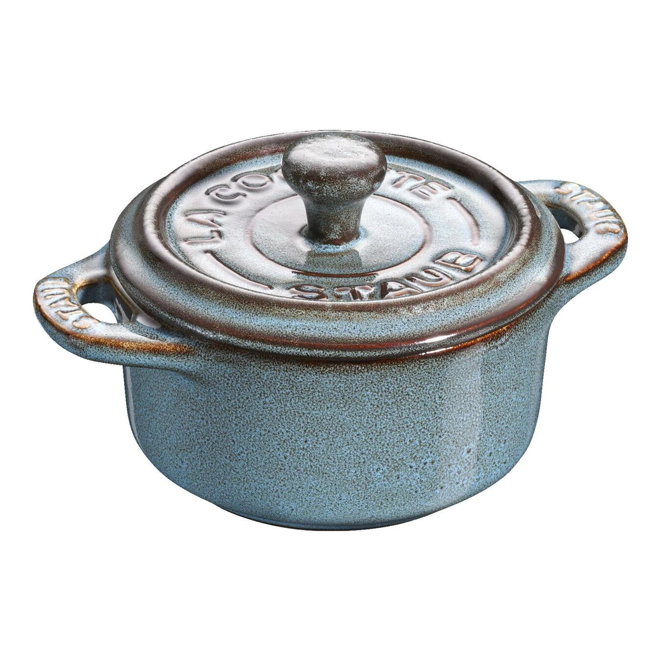 Staub Mini Cocotte 10 Cm, Rund, Antik-Türkis, Keramik 3 Staub Mini Cocotte 10 Cm, Rund, Antik-Türkis, Keramik
