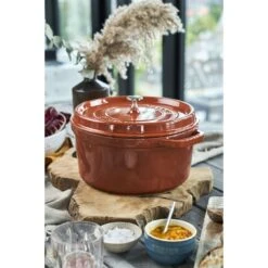 Staub Cocotte 26 Cm, Rund, Zimt, Gusseisen -Zwilling Verkäufe 424418894