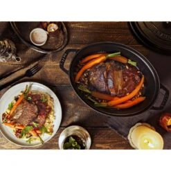 Staub Cocotte 33 Cm, Oval, Schwarz, Gusseisen -Zwilling Verkäufe 424423885