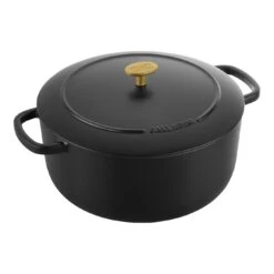 Ballarini Cocotte 28 Cm, Rund, Schwarz, Gusseisen