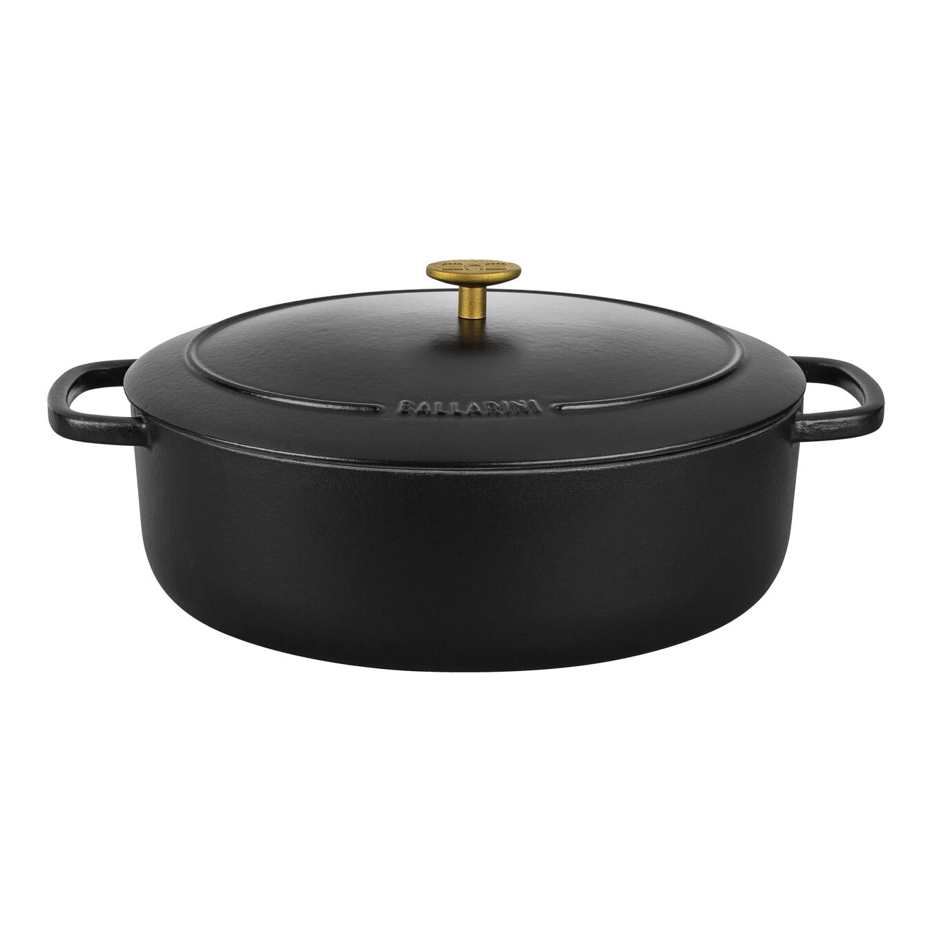 Ballarini Cocotte 33 Cm, Oval, Schwarz, Gusseisen 4 Ballarini Cocotte 33 Cm, Oval, Schwarz, Gusseisen – Bild 2