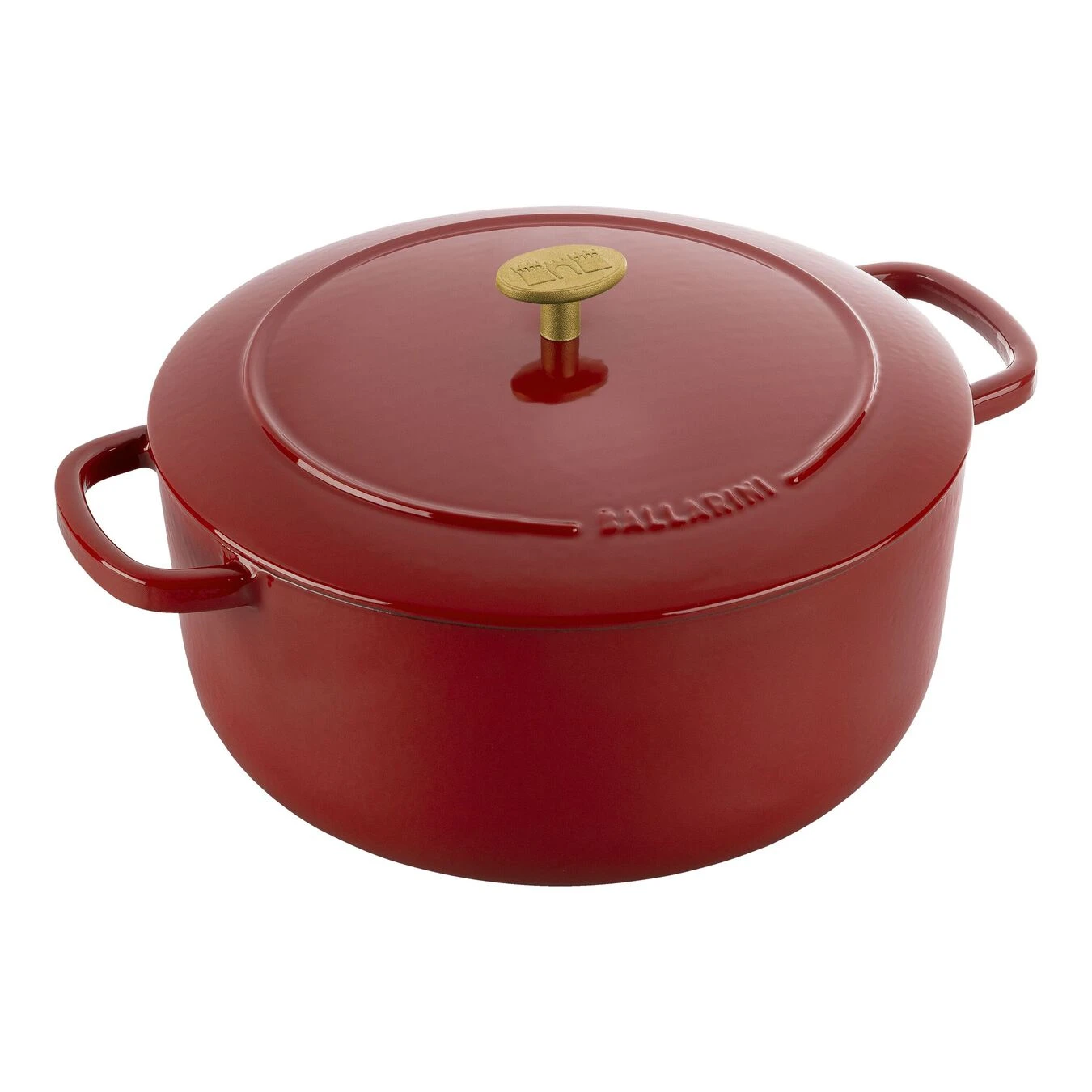 Ballarini Cocotte 28 Cm, Rund, Rot, Gusseisen 3 Ballarini Cocotte 28 Cm, Rund, Rot, Gusseisen