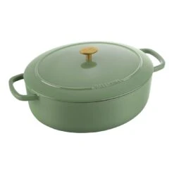 Ballarini Cocotte 33 Cm, Oval, Grün, Gusseisen