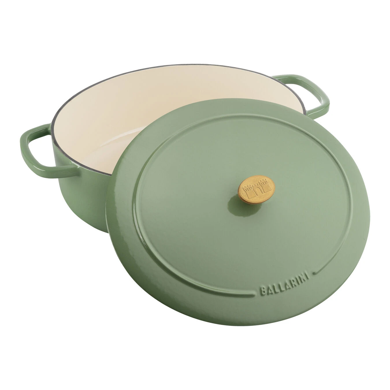 Ballarini Cocotte 33 Cm, Oval, Grün, Gusseisen 5 Ballarini Cocotte 33 Cm, Oval, Grün, Gusseisen – Bild 3