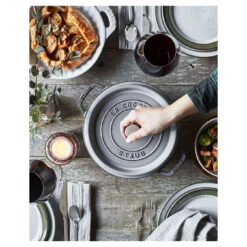 Staub Cocotte 24 Cm, Rund, Graphit-Grau, Gusseisen -Zwilling Verkäufe 750030969